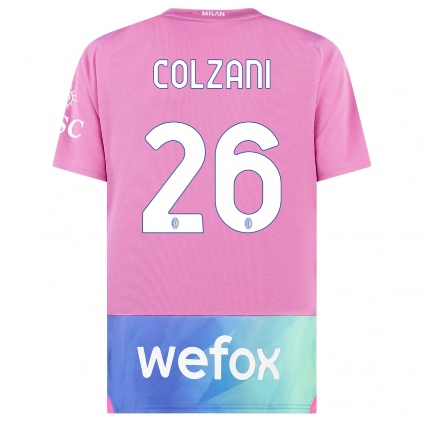 Enfant Maillot Edoardo Colzani #26 Rose-Mauve Troisieme 2023/24 T-Shirt Suisse