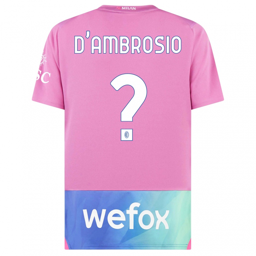 Enfant Maillot Antonio D'ambrosio #0 Rose-Mauve Troisieme 2023/24 T-Shirt Suisse