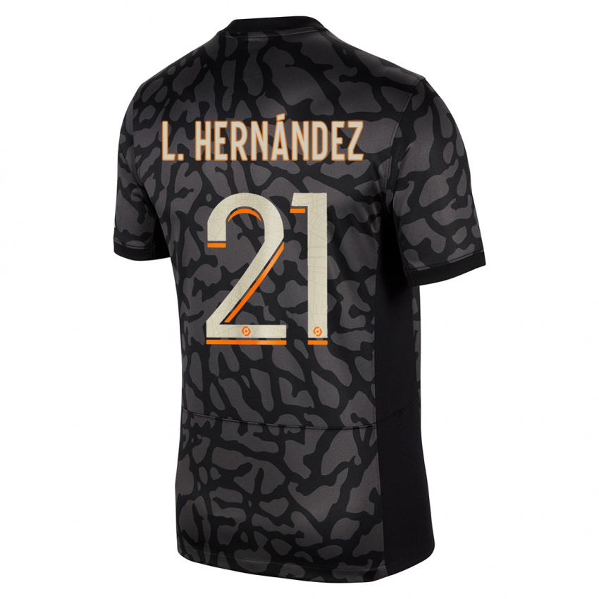Kinder Lucas Hernandez #21 Schwarz Ausweichtrikot Trikot 2023/24 T-Shirt Schweiz