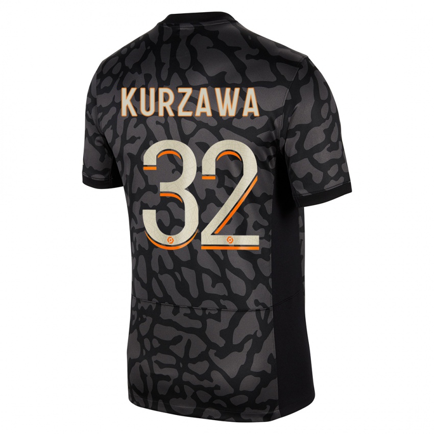Kinder Layvin Kurzawa #32 Schwarz Ausweichtrikot Trikot 2023/24 T-Shirt Schweiz