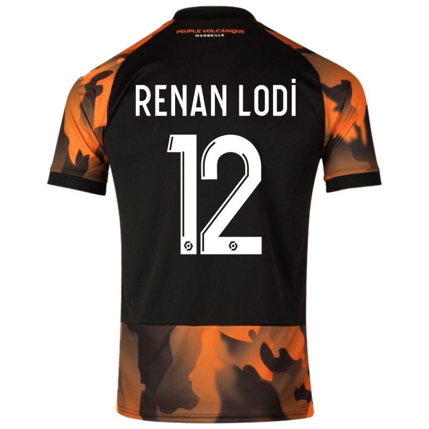 Kinder Renan Lodi #12 Schwarzorange Ausweichtrikot Trikot 2023/24 T-Shirt Schweiz