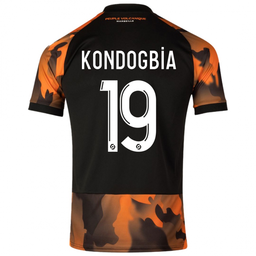 Kinder Geoffrey Kondogbia #19 Schwarzorange Ausweichtrikot Trikot 2023/24 T-Shirt Schweiz