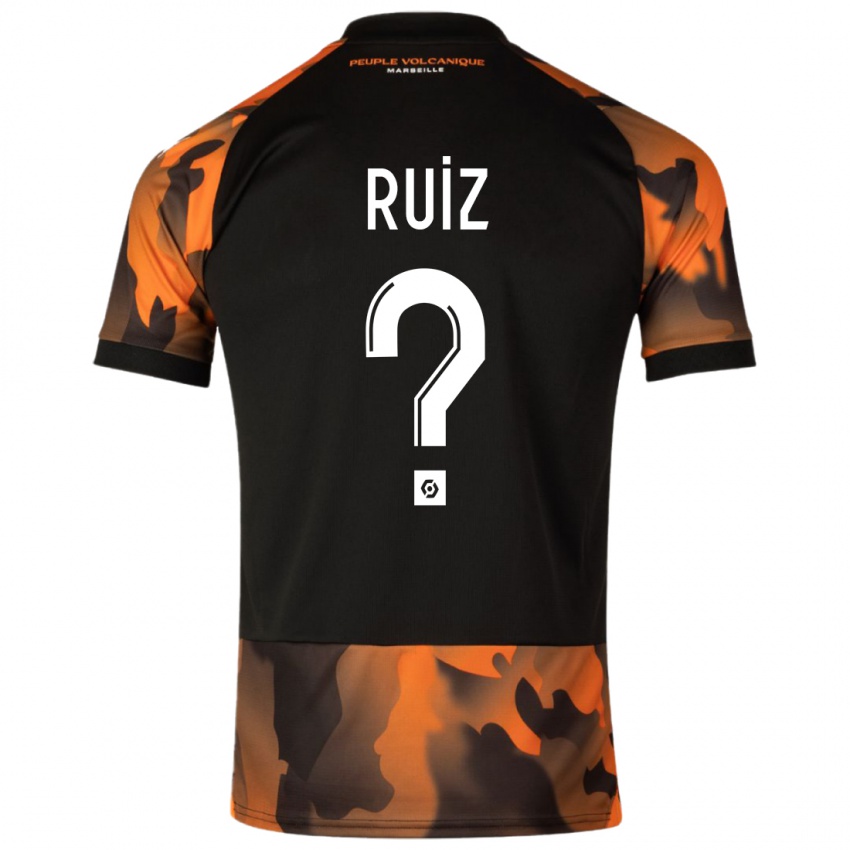 Kinder Pedro Ruiz #0 Schwarzorange Ausweichtrikot Trikot 2023/24 T-Shirt Schweiz