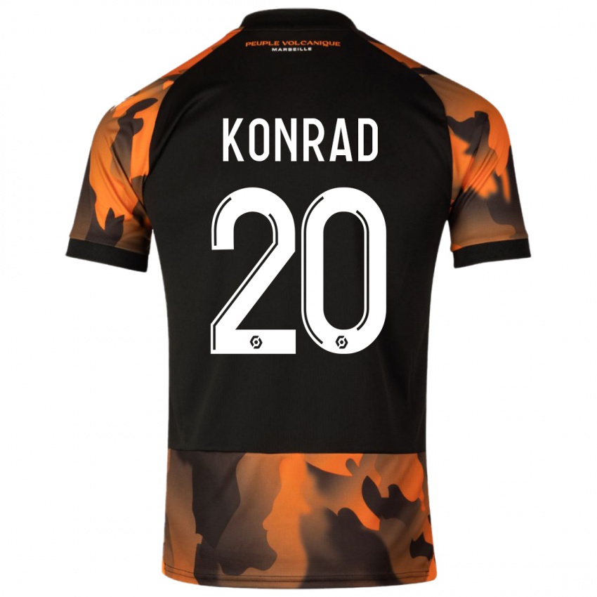Kinder Konrad De La Fuente #20 Schwarzorange Ausweichtrikot Trikot 2023/24 T-Shirt Schweiz