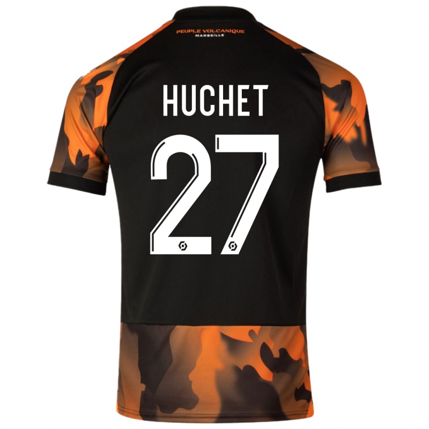 Kinder Sarah Huchet #27 Schwarzorange Ausweichtrikot Trikot 2023/24 T-Shirt Schweiz