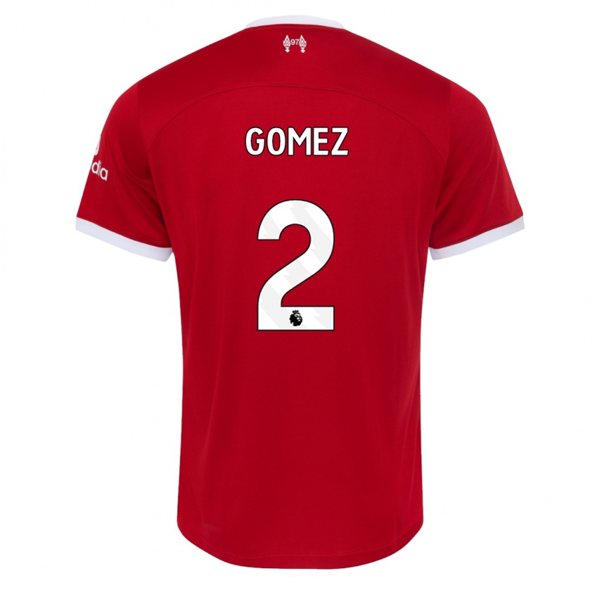 Homme Maillot Joe Gomez #2 Rouge Tenues Domicile 2023/24 T-Shirt Suisse
