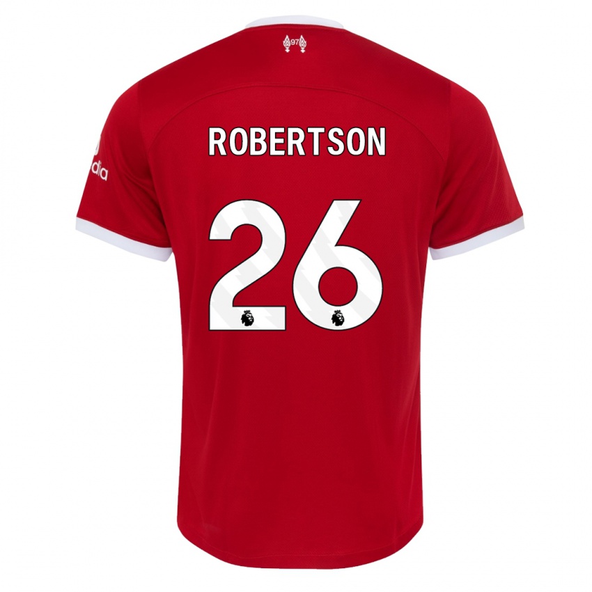 Homme Maillot Andrew Robertson #26 Rouge Tenues Domicile 2023/24 T-Shirt Suisse