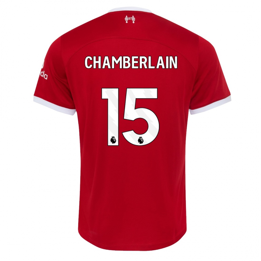 Homme Maillot Alex Oxlade Chamberlain #15 Rouge Tenues Domicile 2023/24 T-Shirt Suisse