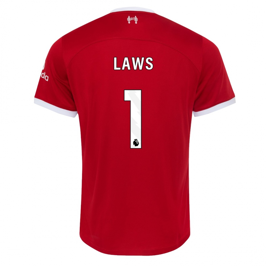 Homme Maillot Rachael Laws #1 Rouge Tenues Domicile 2023/24 T-Shirt Suisse