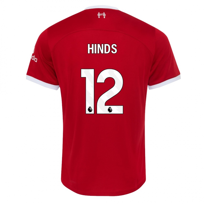 Homme Maillot Taylor Hinds #12 Rouge Tenues Domicile 2023/24 T-Shirt Suisse
