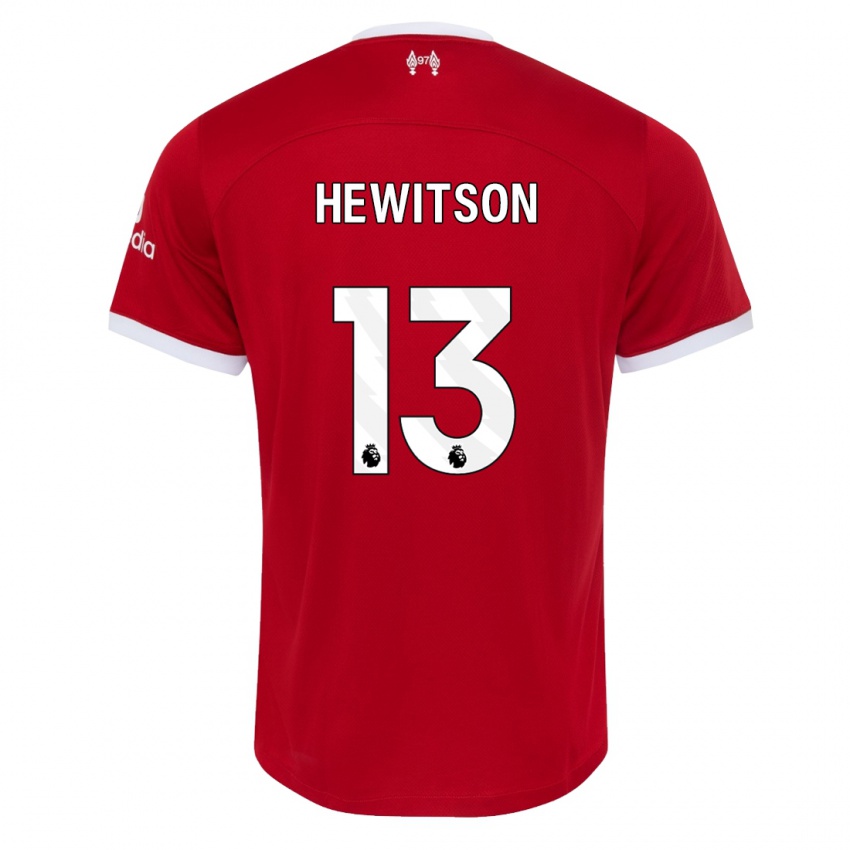 Homme Maillot Luke Hewitson #13 Rouge Tenues Domicile 2023/24 T-Shirt Suisse