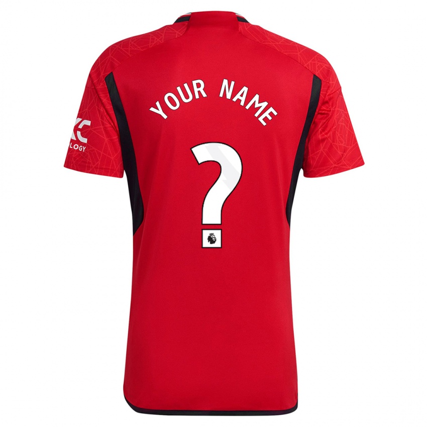 Homme Maillot Votre Nom #0 Rouge Tenues Domicile 2023/24 T-Shirt Suisse