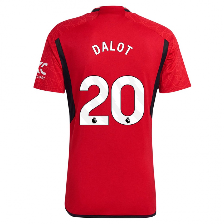 Homme Maillot Diogo Dalot #20 Rouge Tenues Domicile 2023/24 T-Shirt Suisse