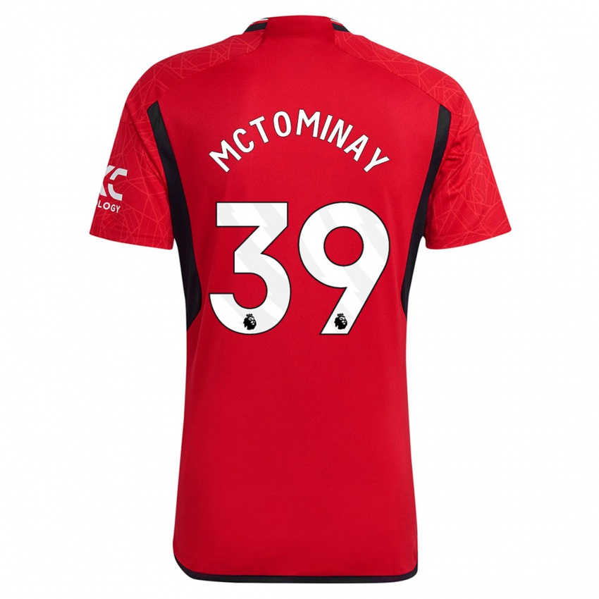 Homme Maillot Scott Mctominay #39 Rouge Tenues Domicile 2023/24 T-Shirt Suisse