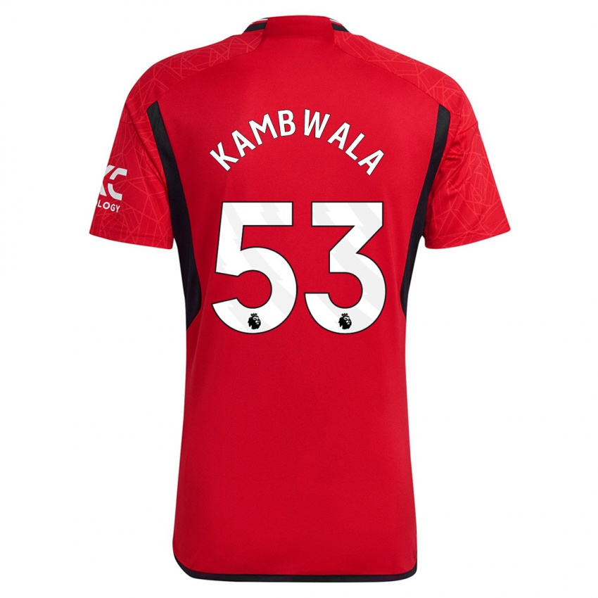 Homme Maillot Willy Kambwala #53 Rouge Tenues Domicile 2023/24 T-Shirt Suisse