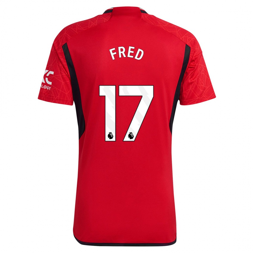 Homme Maillot Fred #17 Rouge Tenues Domicile 2023/24 T-Shirt Suisse