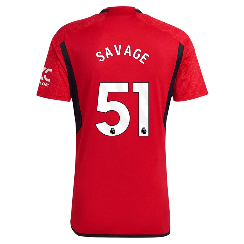 Herren Charlie Savage #51 Rot Heimtrikot Trikot 2023/24 T-Shirt Schweiz