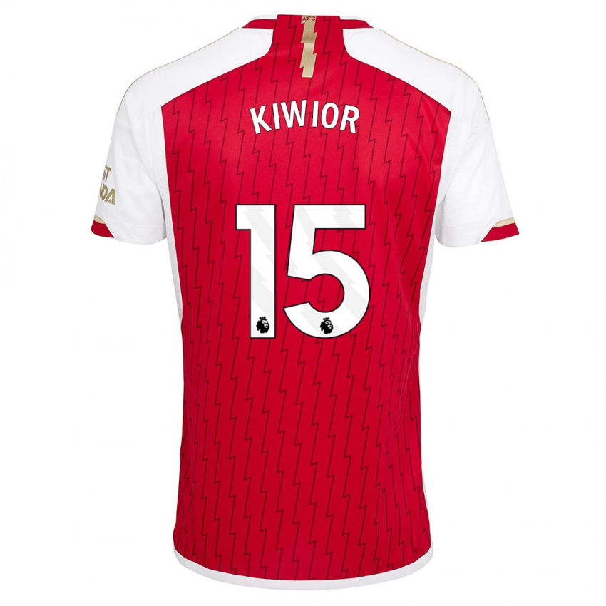 Homme Maillot Jakub Kiwior #15 Rouge Tenues Domicile 2023/24 T-Shirt Suisse
