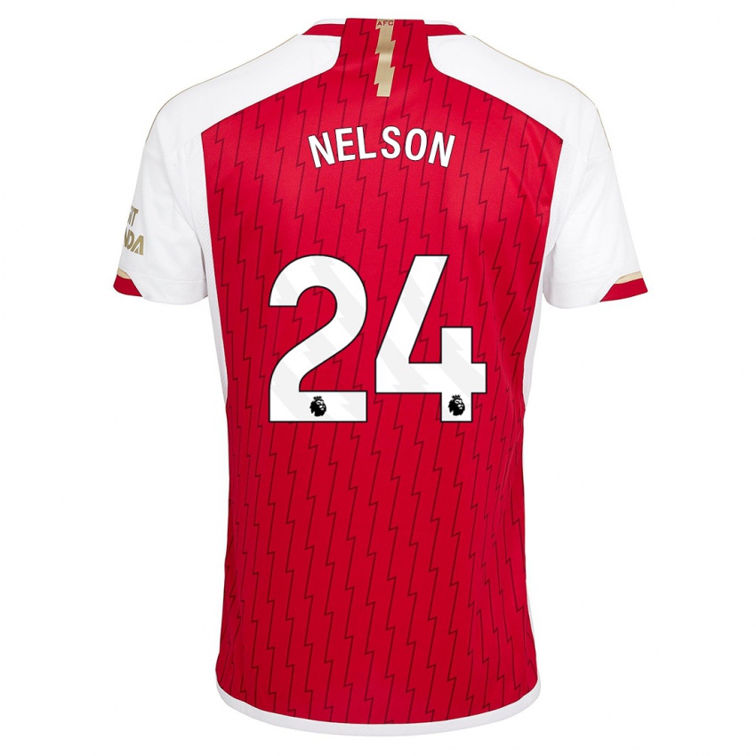 Homme Maillot Reiss Nelson #24 Rouge Tenues Domicile 2023/24 T-Shirt Suisse