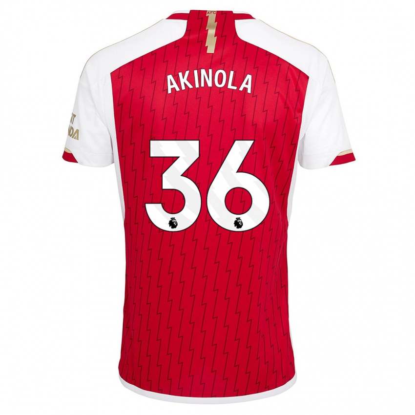 Homme Maillot Tim Akinola #36 Rouge Tenues Domicile 2023/24 T-Shirt Suisse