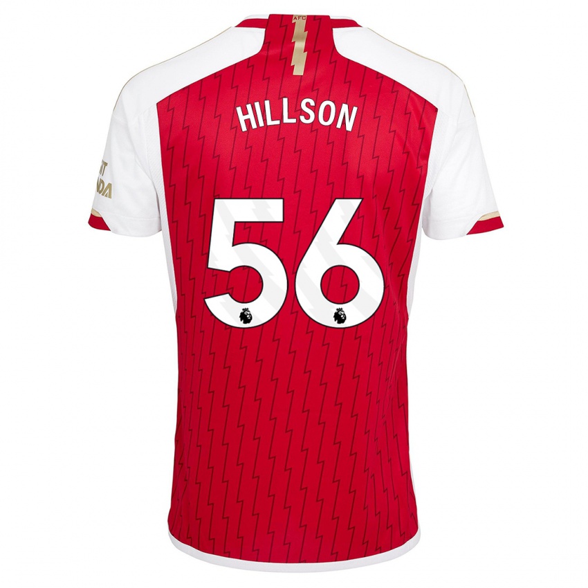 Homme Maillot James Hillson #56 Rouge Tenues Domicile 2023/24 T-Shirt Suisse