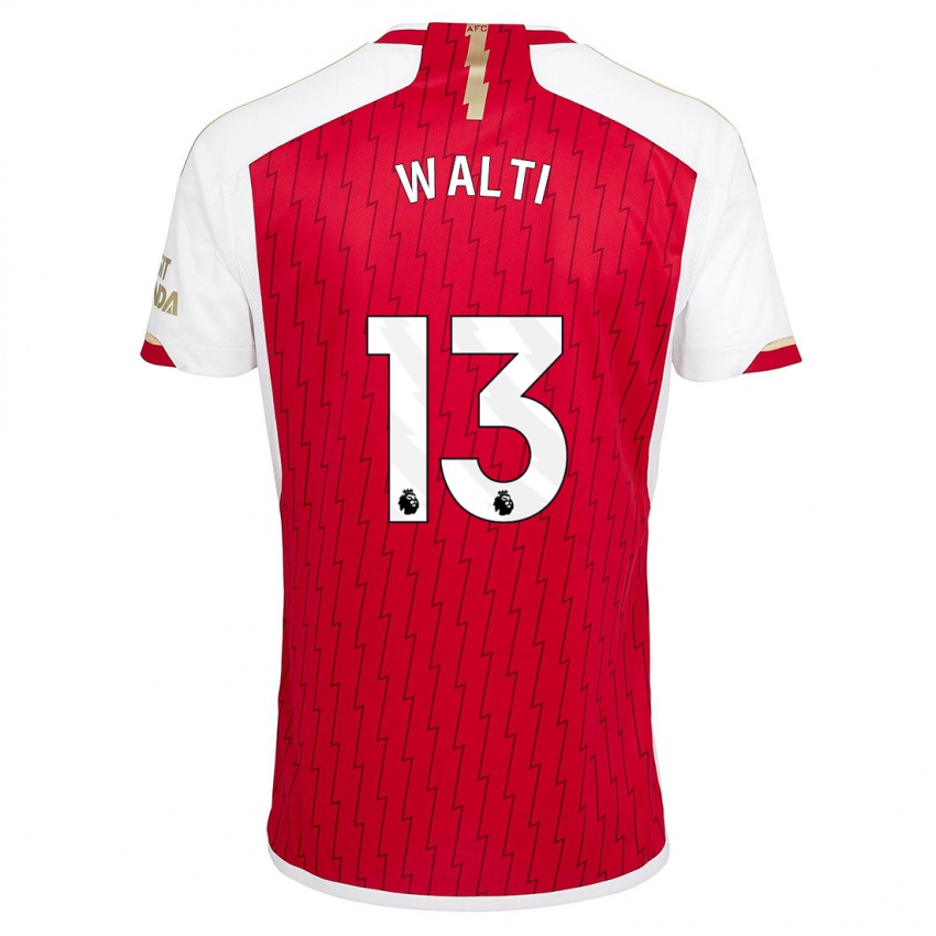 Homme Maillot Lia Walti #13 Rouge Tenues Domicile 2023/24 T-Shirt Suisse