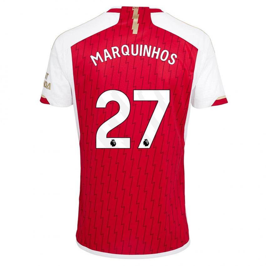 Homme Maillot Marquinhos #27 Rouge Tenues Domicile 2023/24 T-Shirt Suisse