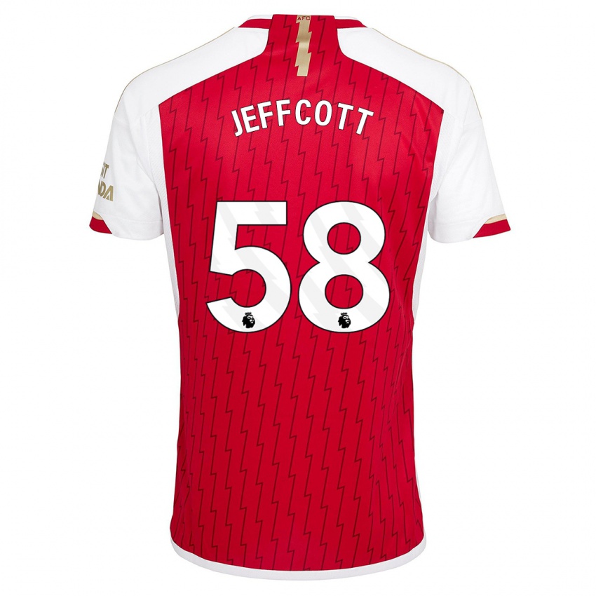Homme Maillot Henry Jeffcott #58 Rouge Tenues Domicile 2023/24 T-Shirt Suisse