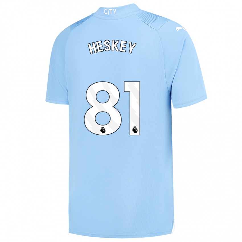Herren Jaden Heskey #81 Hellblau Heimtrikot Trikot 2023/24 T-Shirt Schweiz