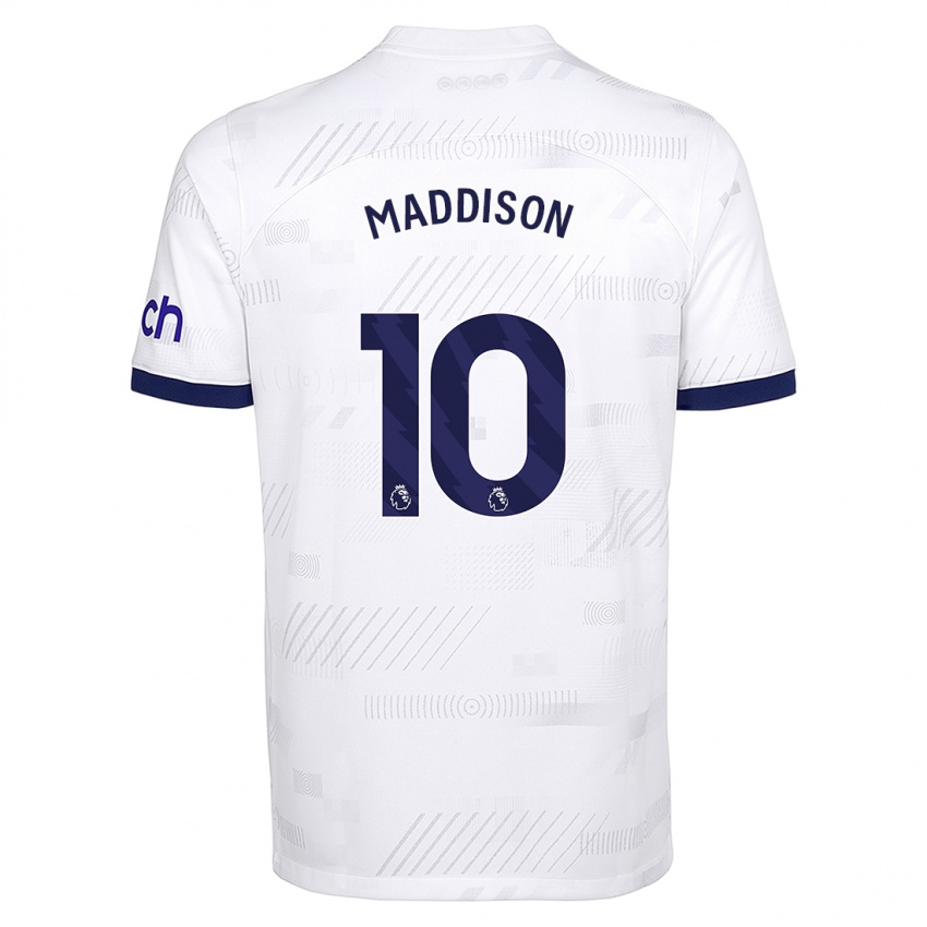 Homme Maillot James Maddison #10 Blanc Tenues Domicile 2023/24 T-Shirt Suisse