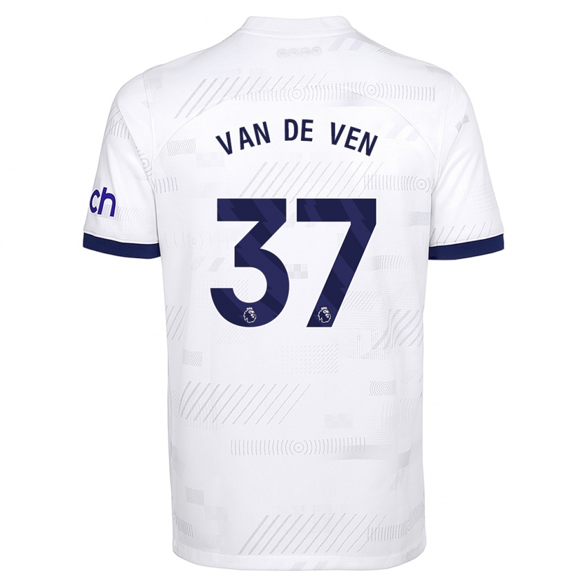 Homme Maillot Micky Van De Ven #37 Blanc Tenues Domicile 2023/24 T-Shirt Suisse