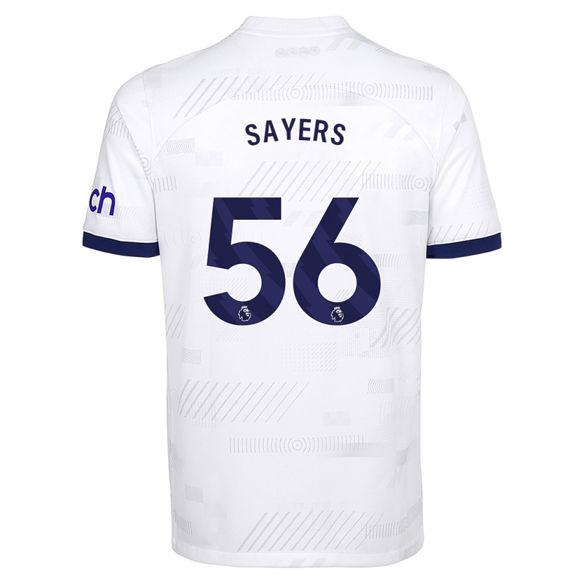 Homme Maillot Charlie Sayers #56 Blanc Tenues Domicile 2023/24 T-Shirt Suisse