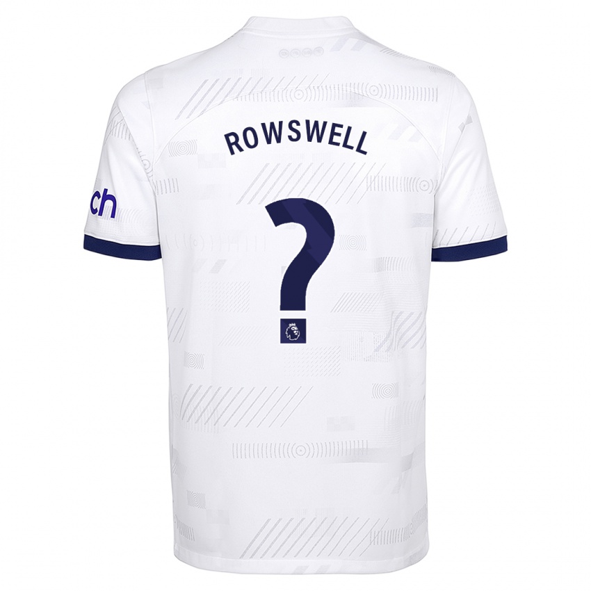Homme Maillot James Rowswell #0 Blanc Tenues Domicile 2023/24 T-Shirt Suisse