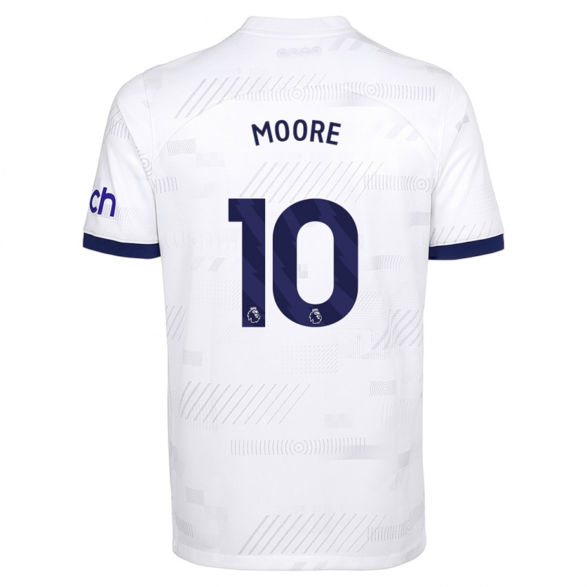 Homme Maillot Mikey Moore #10 Blanc Tenues Domicile 2023/24 T-Shirt Suisse