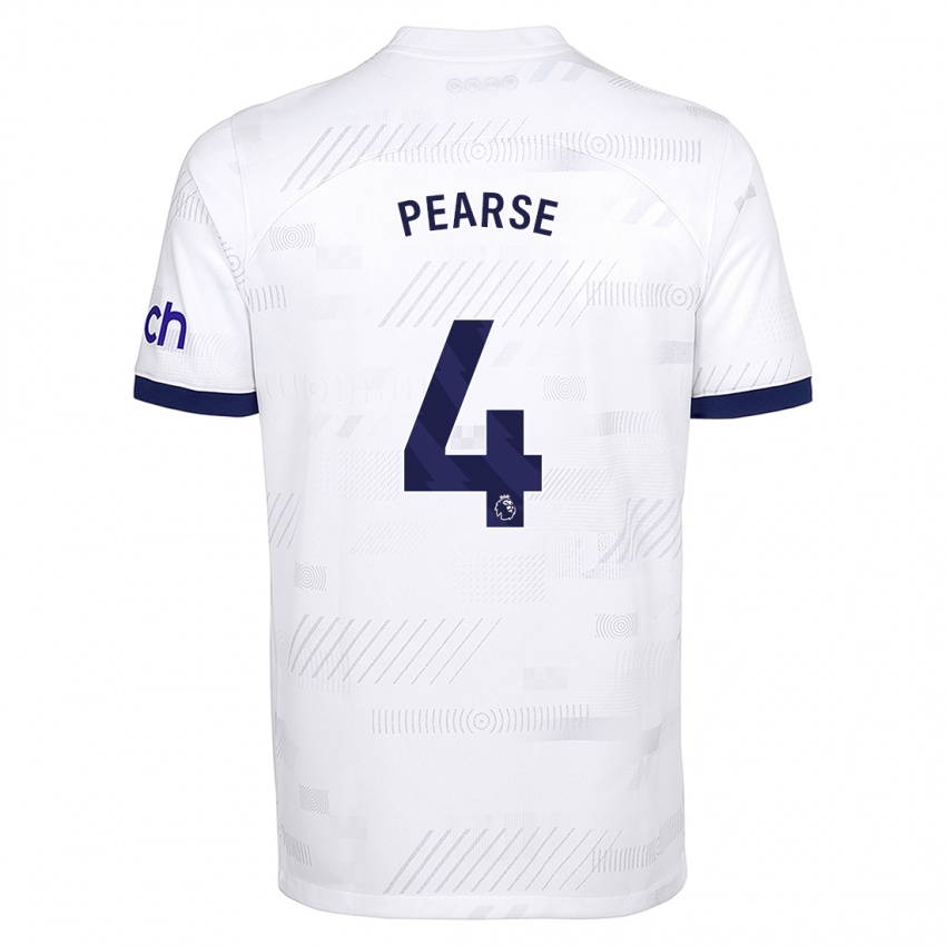 Homme Maillot Gracie Pearse #4 Blanc Tenues Domicile 2023/24 T-Shirt Suisse