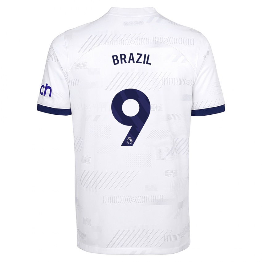 Homme Maillot Ellie Brazil #9 Blanc Tenues Domicile 2023/24 T-Shirt Suisse