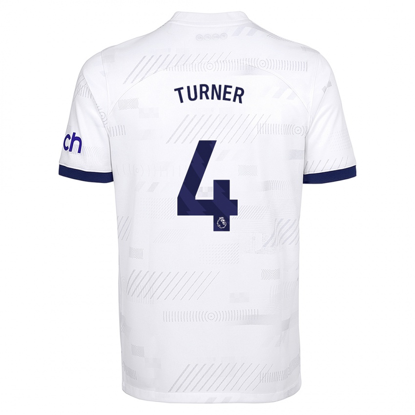 Homme Maillot Amy Turner #4 Blanc Tenues Domicile 2023/24 T-Shirt Suisse