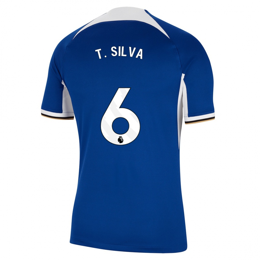 Homme Maillot Thiago Silva #6 Bleu Tenues Domicile 2023/24 T-Shirt Suisse