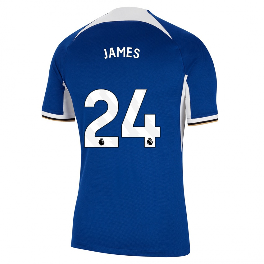 Herren Reece James #24 Blau Heimtrikot Trikot 2023/24 T-Shirt Schweiz