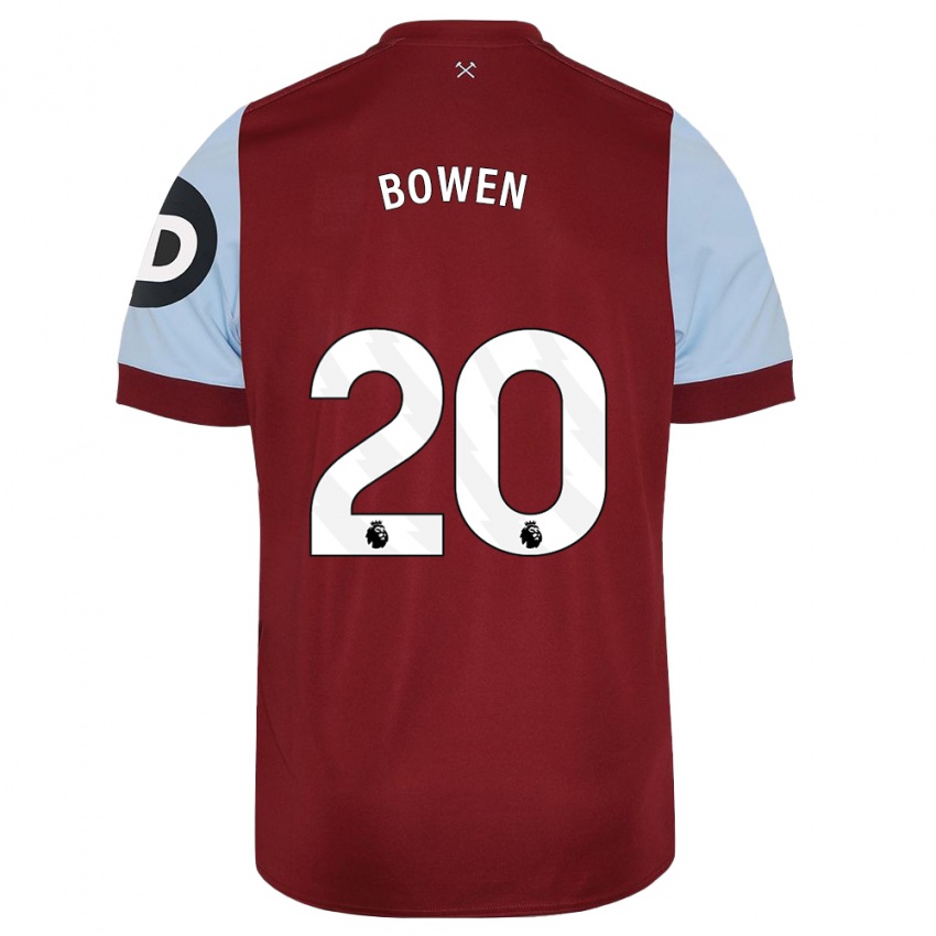 Homme Maillot Jarrod Bowen #20 Bordeaux Tenues Domicile 2023/24 T-Shirt Suisse