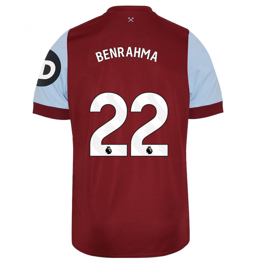 Homme Maillot Said Benrahma #22 Bordeaux Tenues Domicile 2023/24 T-Shirt Suisse