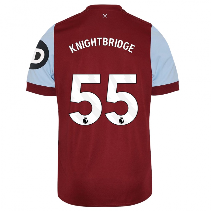 Homme Maillot Jacob Knightbridge #55 Bordeaux Tenues Domicile 2023/24 T-Shirt Suisse
