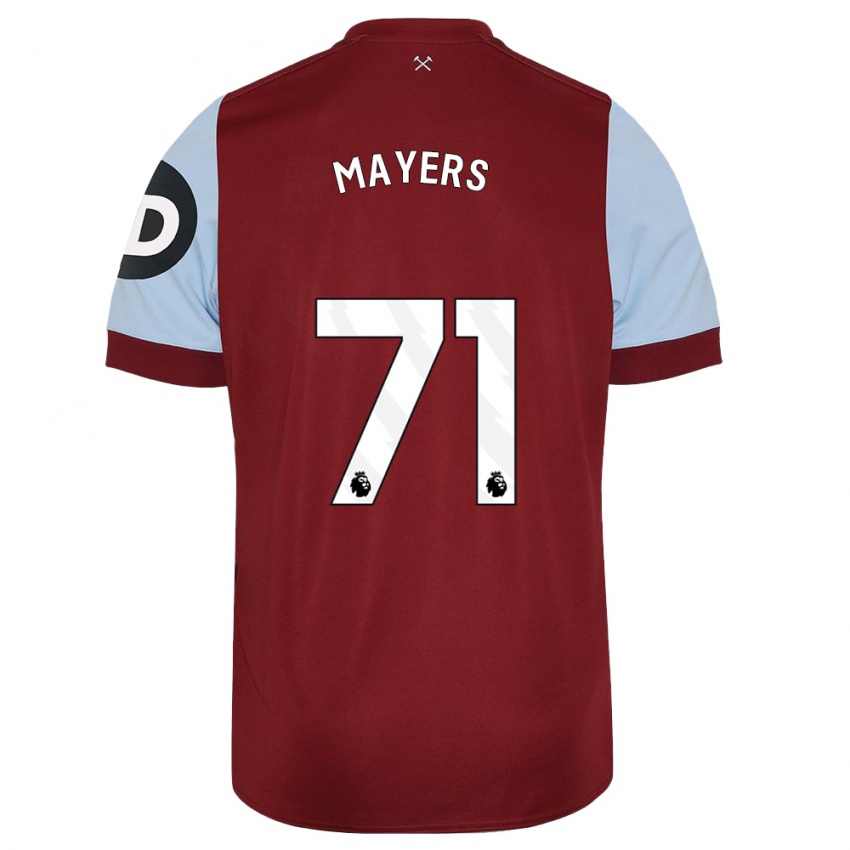 Homme Maillot Ezra Mayers #71 Bordeaux Tenues Domicile 2023/24 T-Shirt Suisse