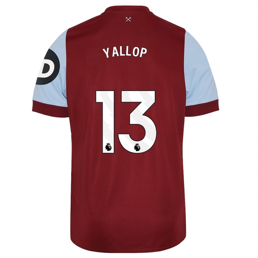 Homme Maillot Tameka Yallop #13 Bordeaux Tenues Domicile 2023/24 T-Shirt Suisse