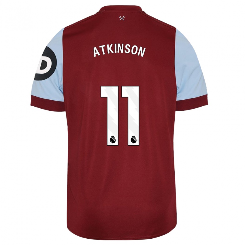 Homme Maillot Izzy Atkinson #11 Bordeaux Tenues Domicile 2023/24 T-Shirt Suisse