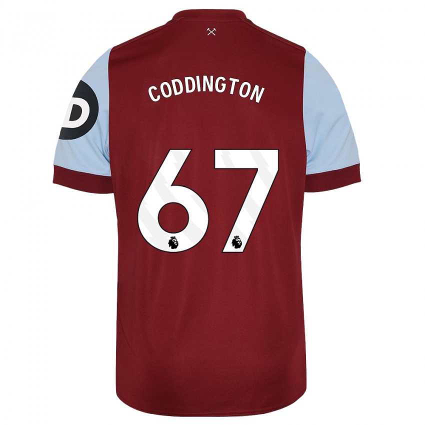 Homme Maillot Remy Coddington #67 Bordeaux Tenues Domicile 2023/24 T-Shirt Suisse