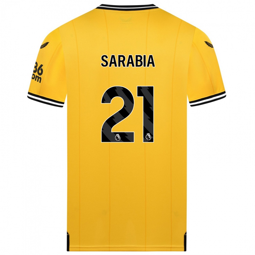 Homme Maillot Pablo Sarabia #21 Jaune Tenues Domicile 2023/24 T-Shirt Suisse