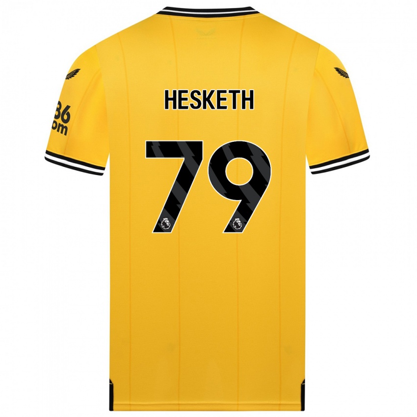 Homme Maillot Owen Hesketh #79 Jaune Tenues Domicile 2023/24 T-Shirt Suisse