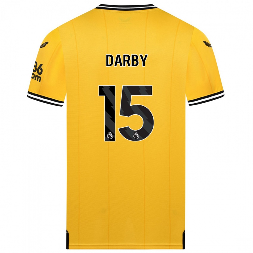 Homme Maillot Kelly Darby #15 Jaune Tenues Domicile 2023/24 T-Shirt Suisse