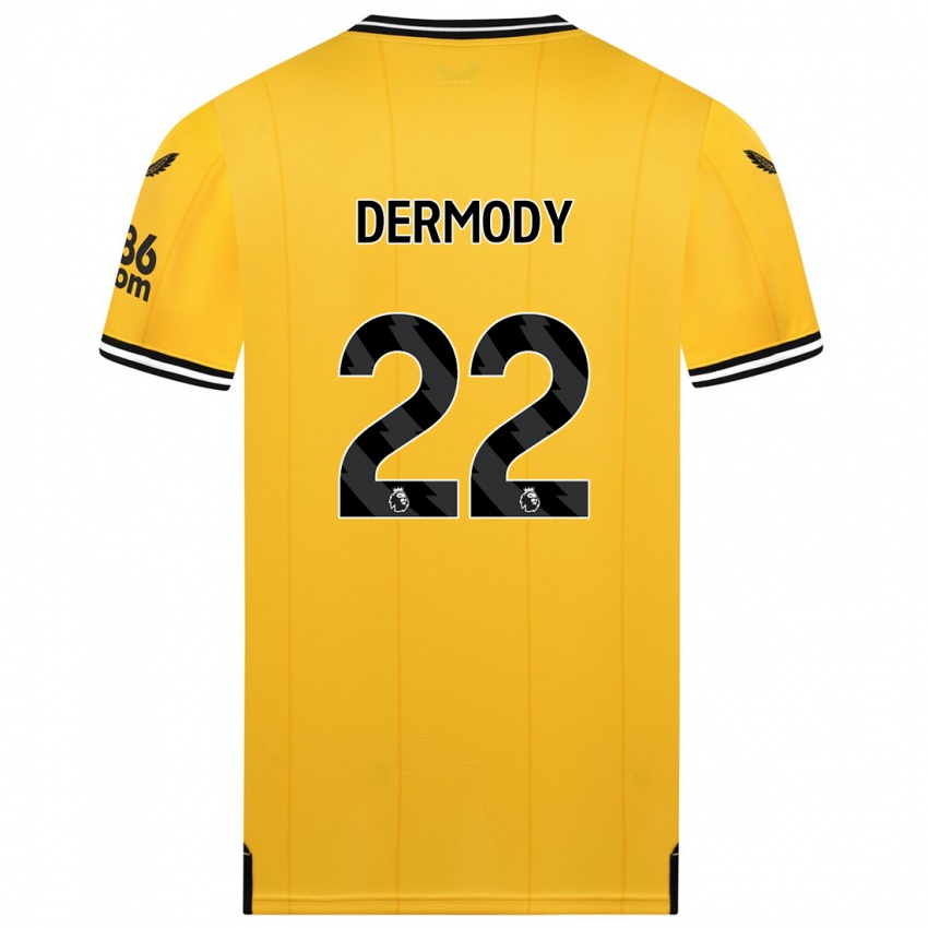 Homme Maillot Helen Dermody #22 Jaune Tenues Domicile 2023/24 T-Shirt Suisse